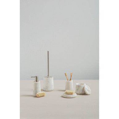 Abaska Off White Marble Soap Dish