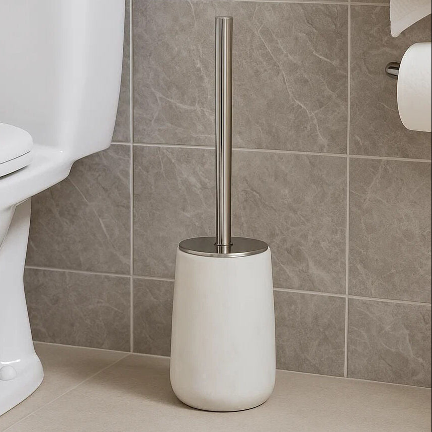 Off White Marble Toilet Brush | Abaska