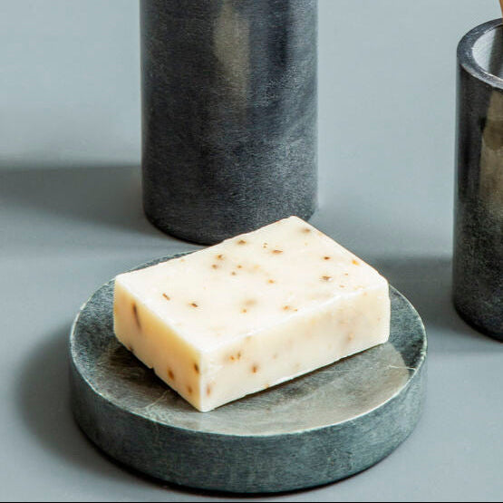 Kamal Dark Grey Marble Effect Soap Dish - image 2