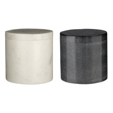 Kamal Dark Grey Marble Effect Cotton Jar