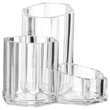 Beauty Clear 3 Compartment Cosmetics Organiser - image 2