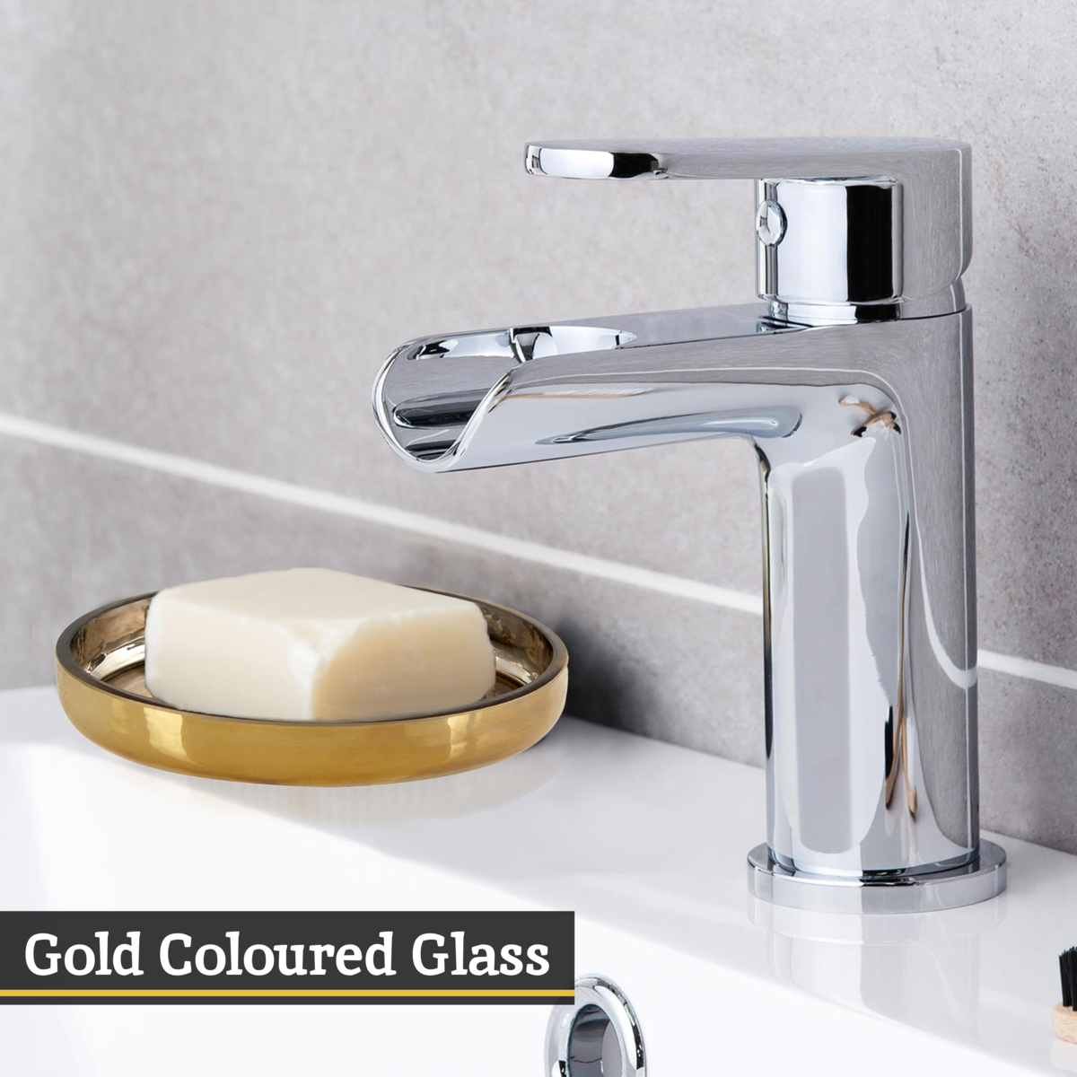 Elissa Oval Gold Soap Dish - image 2