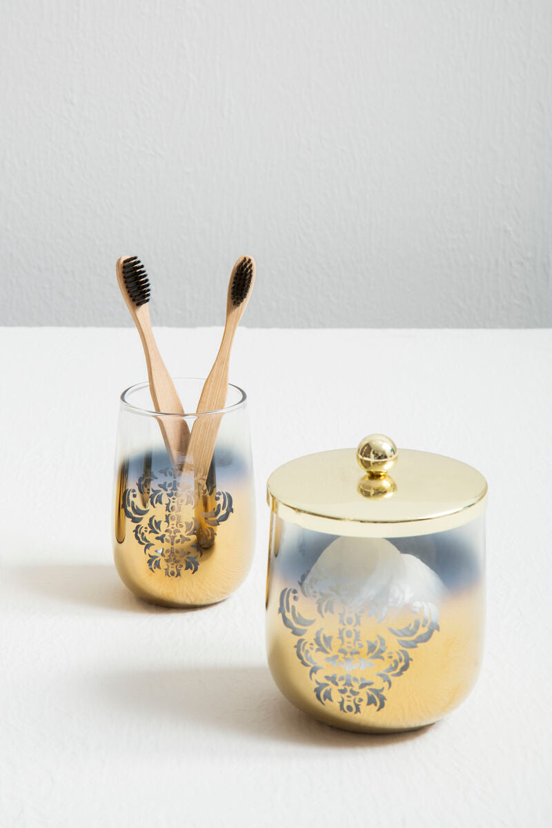 Elissa Gold Ombre Cotton Jar