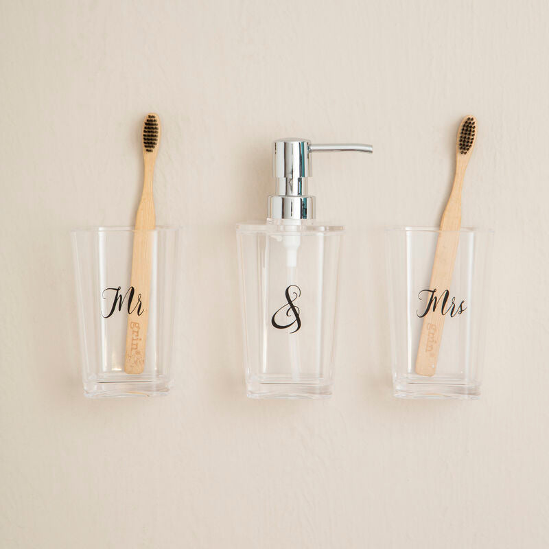 Set Of Four Mr And Mrs Bath Set - image 2