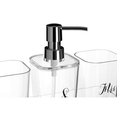 Set Of Four Mr And Mrs Bath Set - image 5