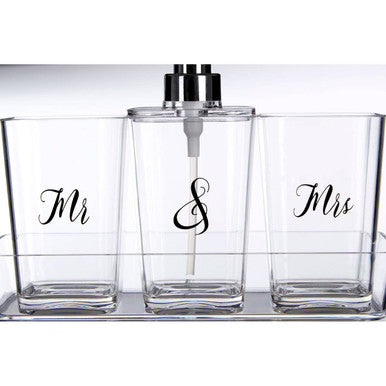 Set Of Four Mr And Mrs Bath Set - image 4
