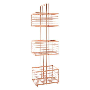 Linnea Rose Gold Rectangular Storage Caddy