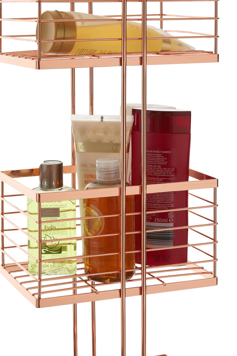 Linnea Rose Gold Rectangular Storage Caddy