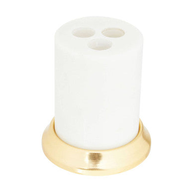 Mako White Marble Toothbrush Holder