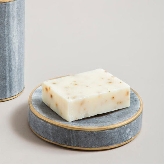 Bosco Grey Marble and Gold Soap Dish - image 2