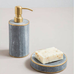 Bosco Grey Marble And Gold Lotion Dispenser - image 2