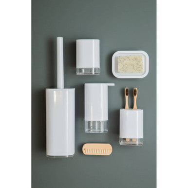 Ando White Acrylic Toilet Brush Holder - image 4