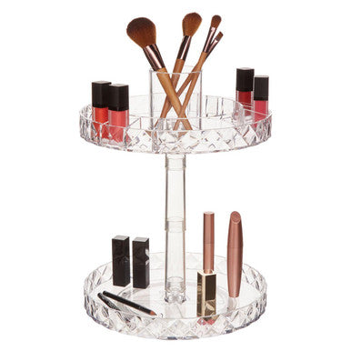Beauty Two Tier Revolving Cosmetic Organiser - image 5