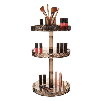 Beauty Three Tier Revolving Black Cosmetic Organiser - image 5