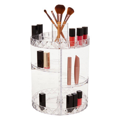Beauty 3 Tiered Round Revolving Cosmetics Organiser