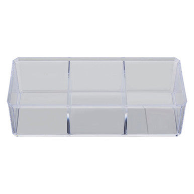 Beauty 3 Compartment Cosmetics Organiser With Lid - image 3