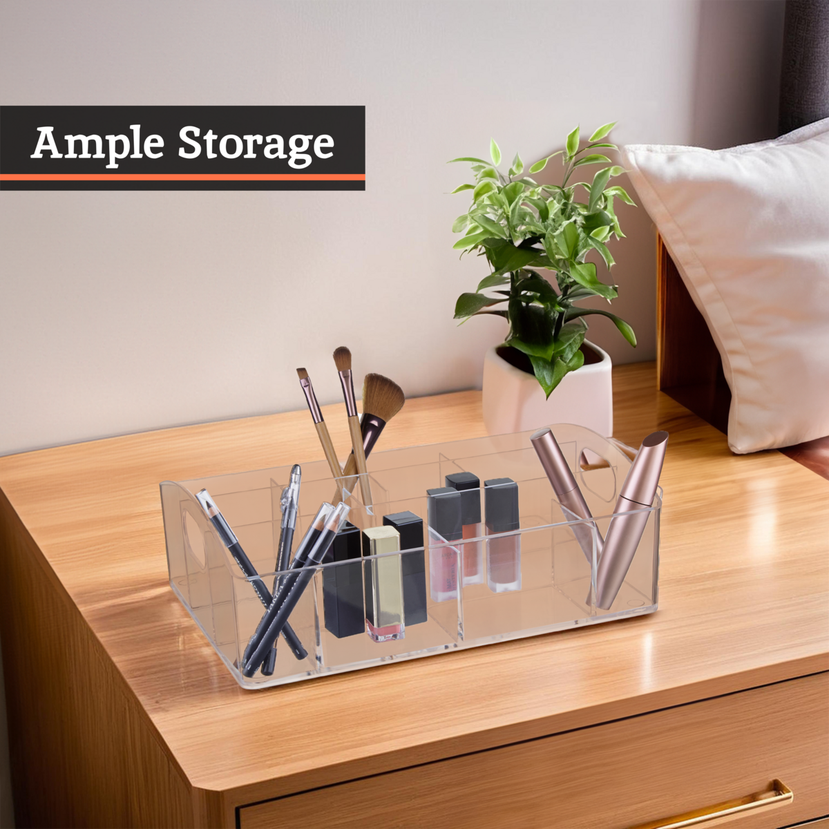 Beauty Cosmetics Organiser With 10 Compartments