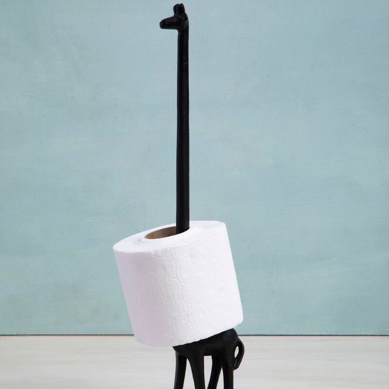 Fauna Black Giraffe Toilet Roll Holder - image 2