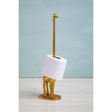 Fauna Gold Finish Giraffe Toilet Roll Holder - image 6