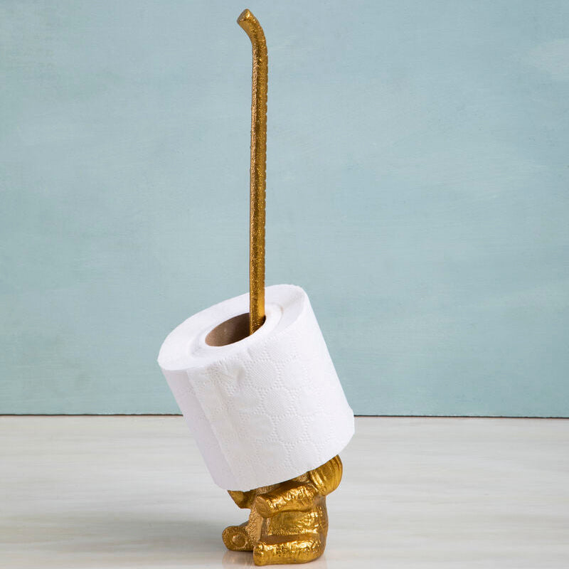 Fauna Gold Finish Elephant Toilet Roll Holder - image 2