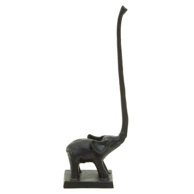 Fauna Black Finish Elephant Toiler Roll Holder - image 1