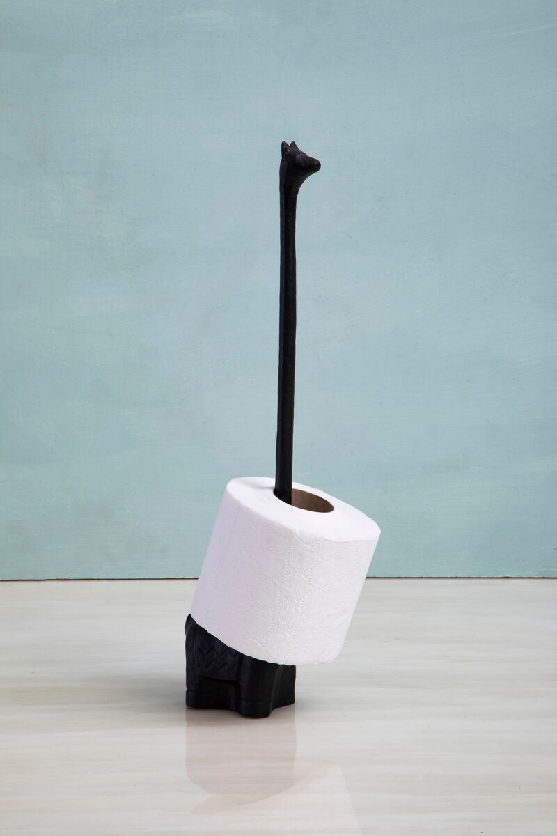 Fauna Black Finish Llama Toilet Roll Holder