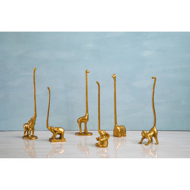 Fauna Gold Finish Llama Toilet Roll Holder