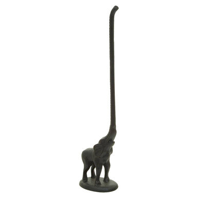 Fauna Black Finish Elephant Toilet Roll Holder - image 1