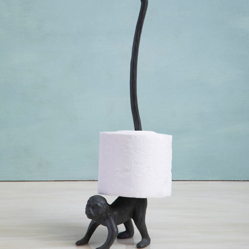 Fauna Grey Finish Monkey Toilet Roll Holder - image 2