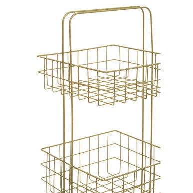 Kirby Three Tier Gold Finish Storage Caddy