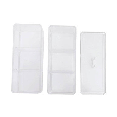 Romm Six Compartment Clear Plastic Cosmetics Organiser