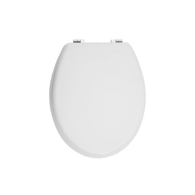 White toilet seat on a white background