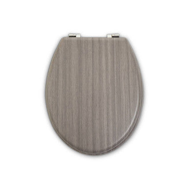 Wooden toilet seat on a white background