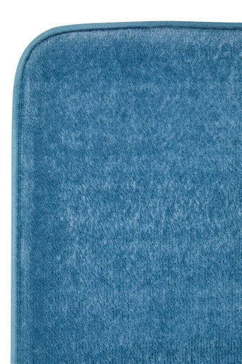 Soak Denim Blue Bath And Pedestal Mat Set