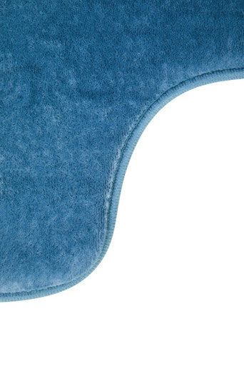Soak Denim Blue Bath And Pedestal Mat Set