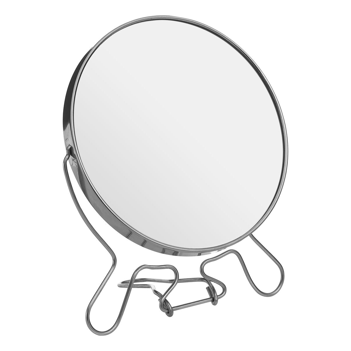 Mison Silver Effect 2 Sided Large Shaving Mirror - image 2