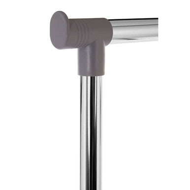 Ralesi Grey And Chrome Finish Double Clothes Hanging Rail With Wheels
