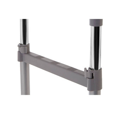 Ralesi Grey And Chrome Finish Double Clothes Hanging Rail With Wheels