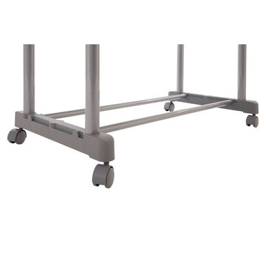 Ralesi Grey And Chrome Finish Double Clothes Hanging Rail With Wheels