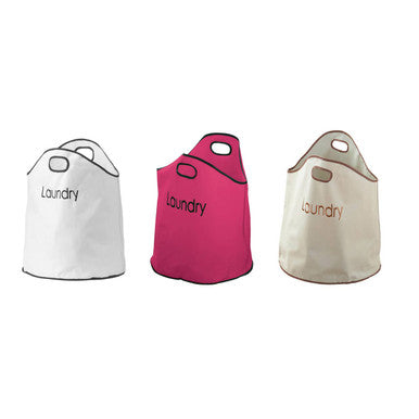 Green Loop Cream Polyester Laundry Bag