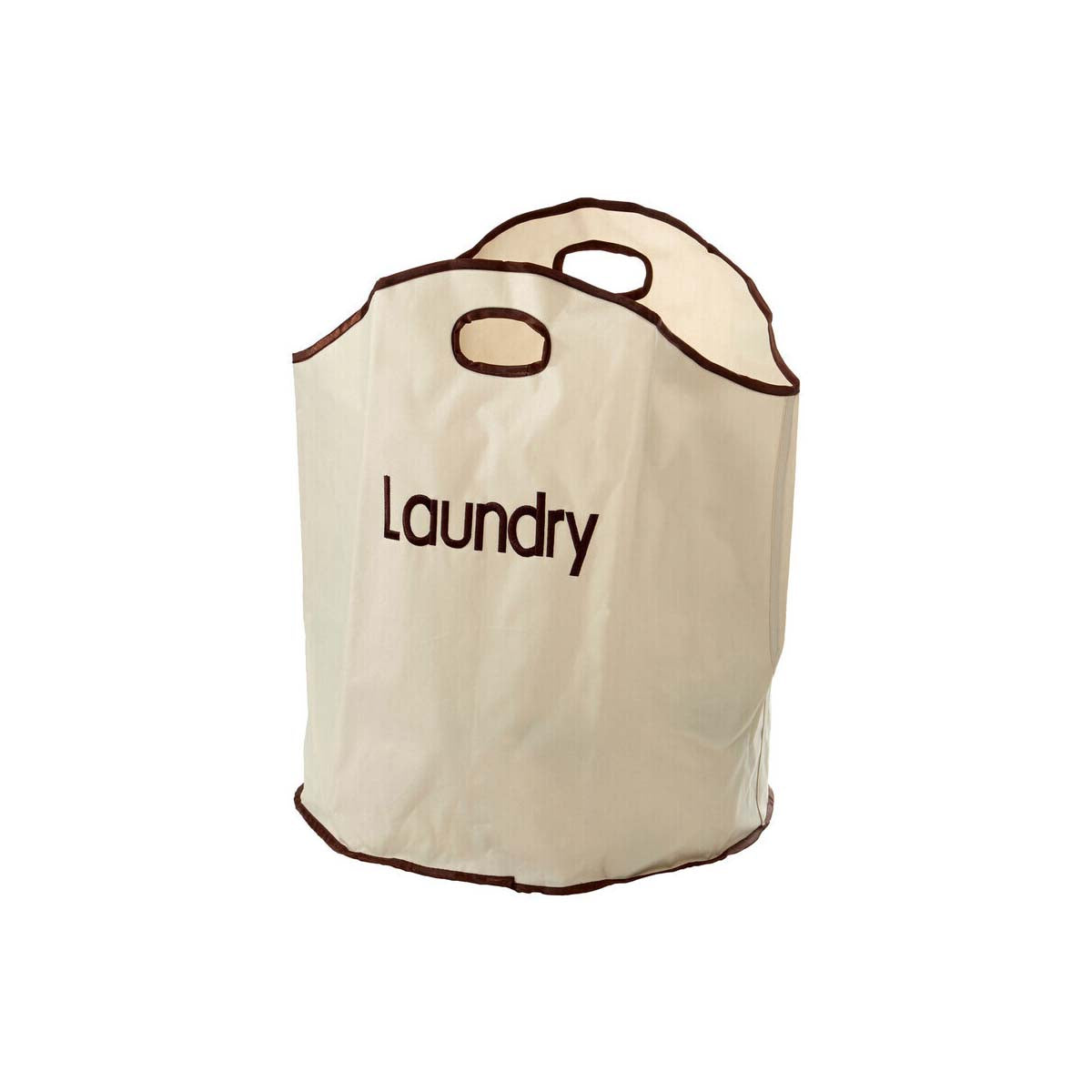 Cream Polyester Laundry Bag