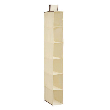Verti 6 Section Cream Hanging Shoe Organiser - image 1