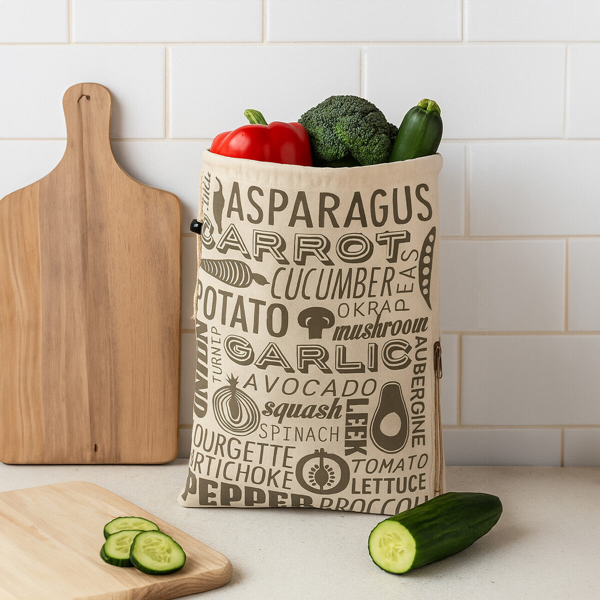 Porter Grey And Natural Vegetable Bag - image 2
