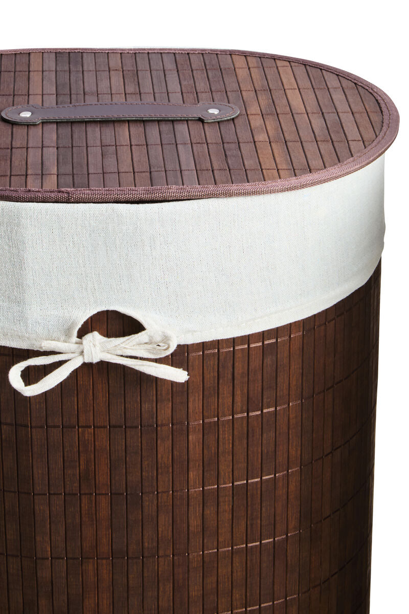 Kankyo Dark Brown Oval Laundry Hamper