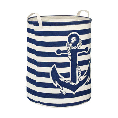 Anchor Blue And White Laundry Bag