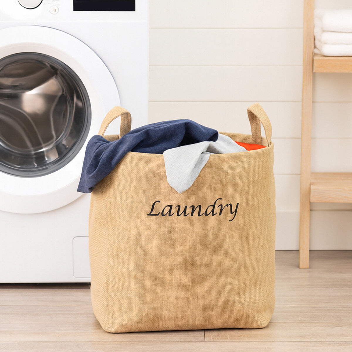 Natural Jute Hessian Laundry Bag - image 2