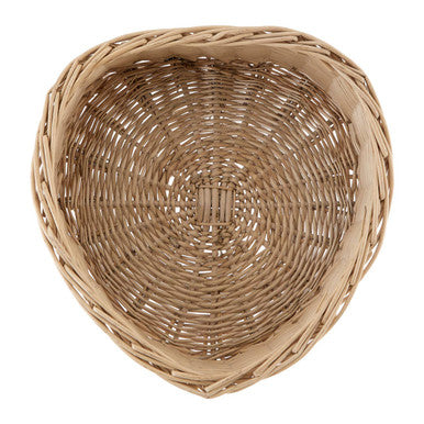 Grey Heart Shape Willow Basket