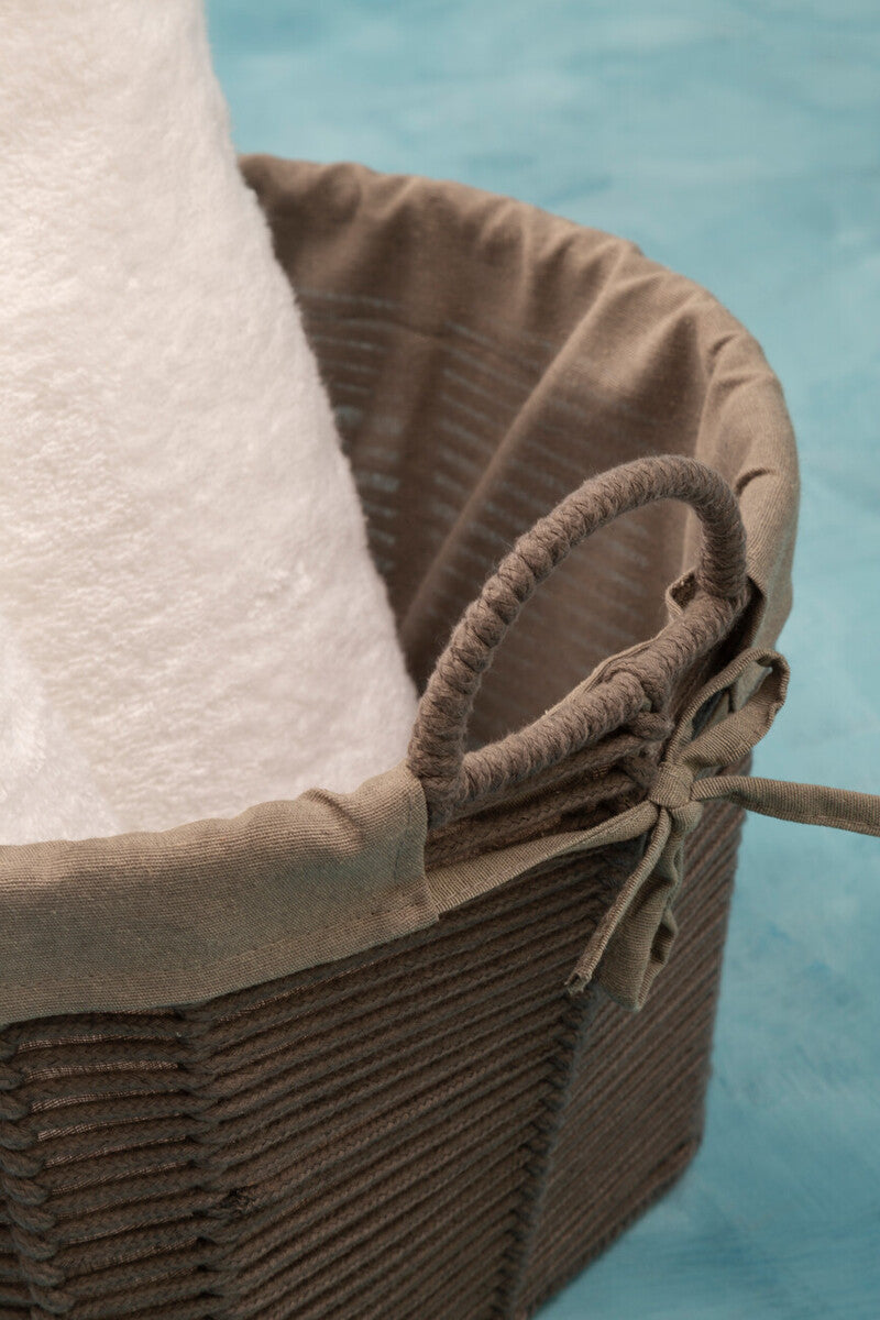 Set Of Three Lida Grey Round Storage Baskets