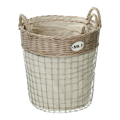 Lida Set Of Three Round Laundry Baskets - image 4