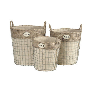Lida Set Of Three Round Laundry Baskets - image 6